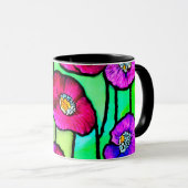 アネモネガラスアート マグカップ (正面右)