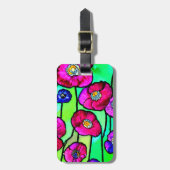 アネモネガラスアート ラゲッジタグ (正面縦)
