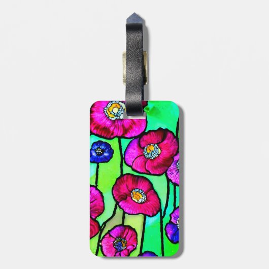 アネモネガラスアート ラゲッジタグ (裏面縦)