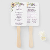 アネモネグリーナリーフローラシック結婚ボホの儀式 ハンドファン (正面&裏面)