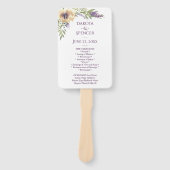 アネモネグリーナリーフローラシック結婚ボホの儀式 ハンドファン (正面)