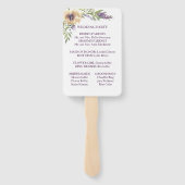 アネモネグリーナリーフローラシック結婚ボホの儀式 ハンドファン (裏面)