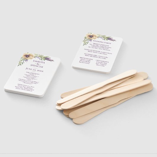 アネモネグリーナリーフローラシック結婚ボホの儀式 ハンドファン (組立なし)