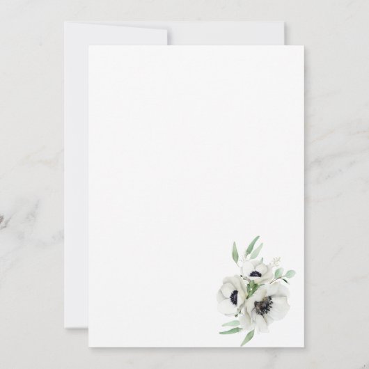 アネモネスフローラリースウィンターウェディング 招待状 (裏面)