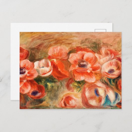 アネモネス著ルノアール印象派絵画の作品 ポストカード (正面/裏面)