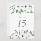 アネモネス・セージ&ダスティユーカリ表番号 招待状 (正面)