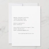 アネモネホワイトフローラブライダルシャワー 招待状 (裏面)