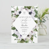 アネモネホワイトフローラ卒業パーティー 招待状 (スタンド正面)