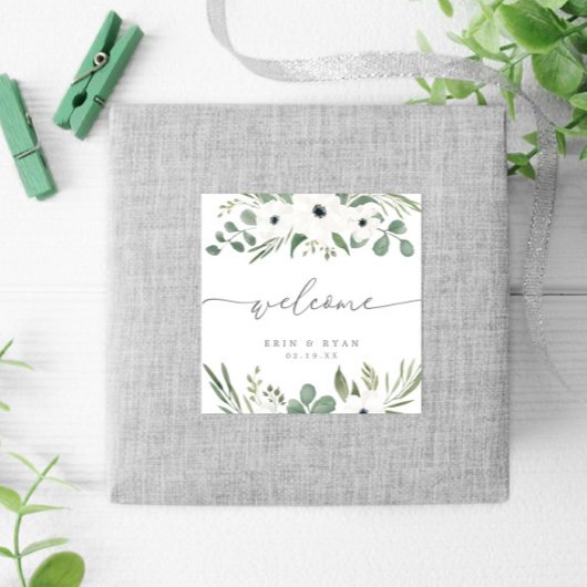 アネモネモダンス&ダスティグリーンユーカリ結婚ス フェイバータグ