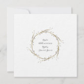 アネモネモダンリース白黒カップルシャワー  招待状 (裏面)