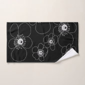 アネモネ日本のオンブラック バスタオルセット (ハンドタオル)