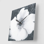 アネモネ日本の。 スクエア壁時計 (傾斜)
