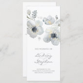 アネモネ水彩フローラヴィンタグ結婚式 プログラム (正面/裏面)