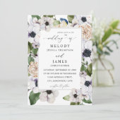 アネモネ白フローラ結婚ズ 招待状 (スタンド正面)