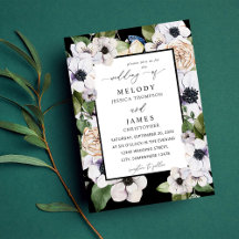 アネモネ白フローラ結婚ズ – 黒