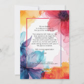 アネモネ素晴らしドリームスケープ結婚式招待状 招待状 (裏面)