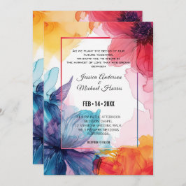 アネモネ素晴らしドリームスケープ結婚式招待状 招待状