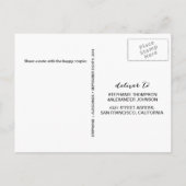 アネモネ素朴シャルボード インビテーションポストカード (裏面)