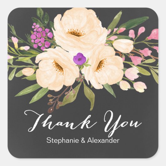 アネモネ素朴シャルボード スクエアシール (正面)