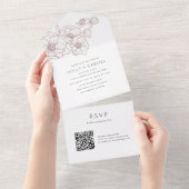アネモネ結婚ブーケの全招待状 オールインワン招待状 (貼ってはがせる)