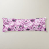 アネモネ花の水彩模様 ボディピロー (裏面)