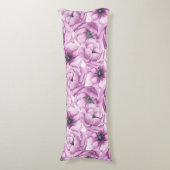 アネモネ花の水彩模様 ボディピロー (正面縦)