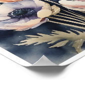 アネモネ花手作り水彩画ポスター ポスター (角)