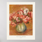 アネモネ花瓶の中の花オーガストルノアール ポスター (正面)