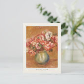 アネモネ花瓶の中の花オーガストルノアール ポストカード (スタンド正面)