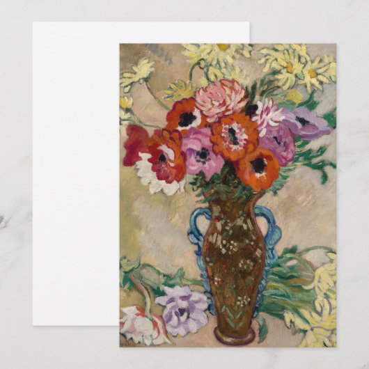 アネモネ飾の入った花瓶 | Louis Valtat (正面/裏面)