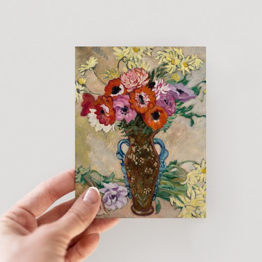 アネモネ飾の入った花瓶 | Louis Valtat ポストカード