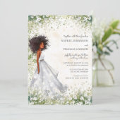 アネモネ黒の花嫁の水結婚色の 招待状 (スタンド正面)