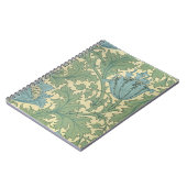 「アネモネ」のデザイン(織物) ノートブック (左側)