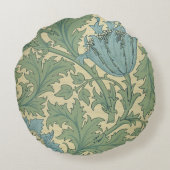 「アネモネ」のデザイン(織物) ラウンドクッション (裏面)