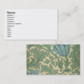 「アネモネ」のデザイン(織物) 名刺 (正面/裏面)