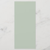 アネモネ ウェディング メニュー カード Sage Green Floral (裏面)