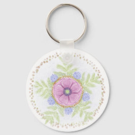 アネモネ、エンディブの花、ヨモギとアーモンド キーホルダー