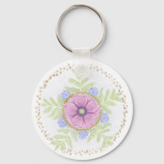 アネモネ、エンディブの花、ヨモギとアーモンド キーホルダー