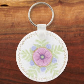 アネモネ、エンディブの花、ヨモギとアーモンド キーホルダー (裏面)