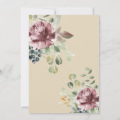 アネモネ ブラッシュ | ピンク フォーマル ボタニカル ウェディング 招待状 (裏面)