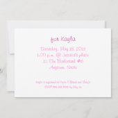 アネモネ、ラナンキュラス、リボン ブライダルシャワー 招待状 (裏面)