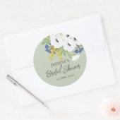 アネモネ 春 フラワーブーケ ブライダルシャワー ラウンドシール (封筒)