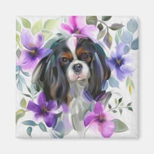 『アネモネ』Tricolor Cavalierの犬芸用磁石 マグネット