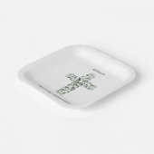 アネモンとユーカリが聖餐式に出る ペーパープレート (傾斜あり)