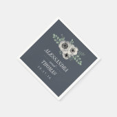 アネモンとユーカリ結婚プス スタンダードカクテルナプキン (角)