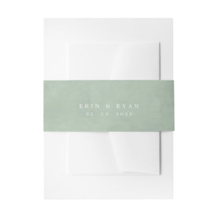 アネモンスセージ&ダスティグリーンユーカリ結婚ス 招待状ベリーバンド