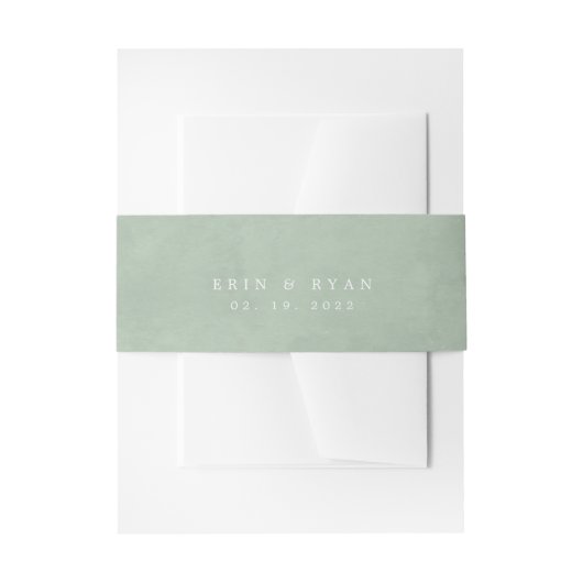 アネモンスセージ&ダスティグリーンユーカリ結婚ス 招待状ベリーバンド (正面例)