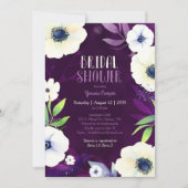 アネモンドリームパープルブライダルシャワー 招待状 (正面)
