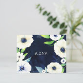 アネモンフローラリースウェディングRSVP インビテーションポストカード (スタンド正面)