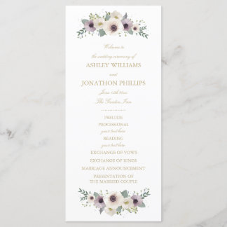 アネモンブーケ結婚式 プログラム